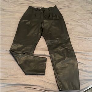 Women’s Black Leather Pants